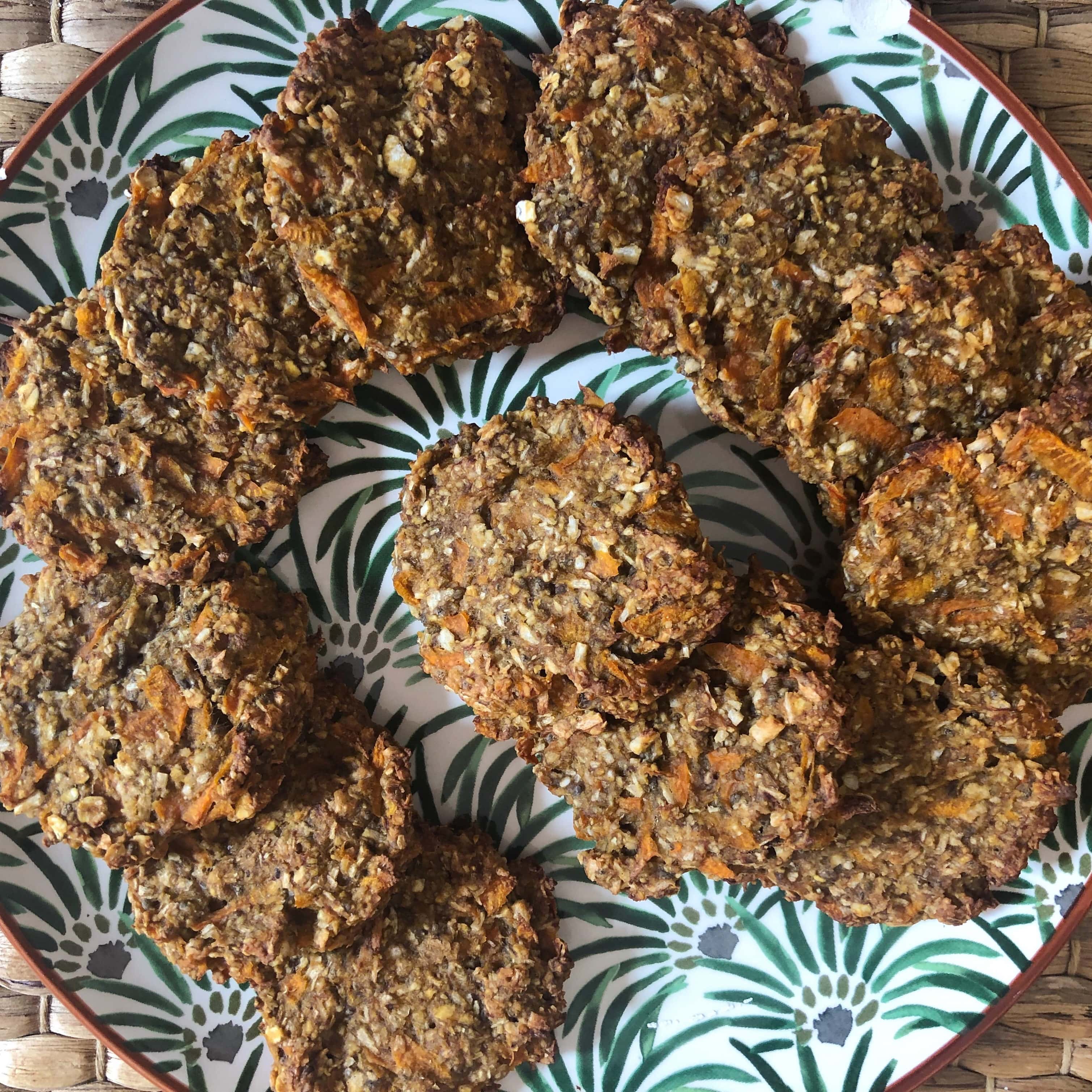 Cookie Avoine, Banane, Carotte et graines de chia (vegan)